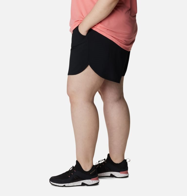 Women's Columbia Bogata Bay Stretch Shorts Black | Plus Size CA-R684C